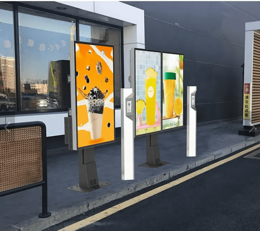 55 Inch Dual Screens Outdoor Self-ordering Touchscreen Kiosk