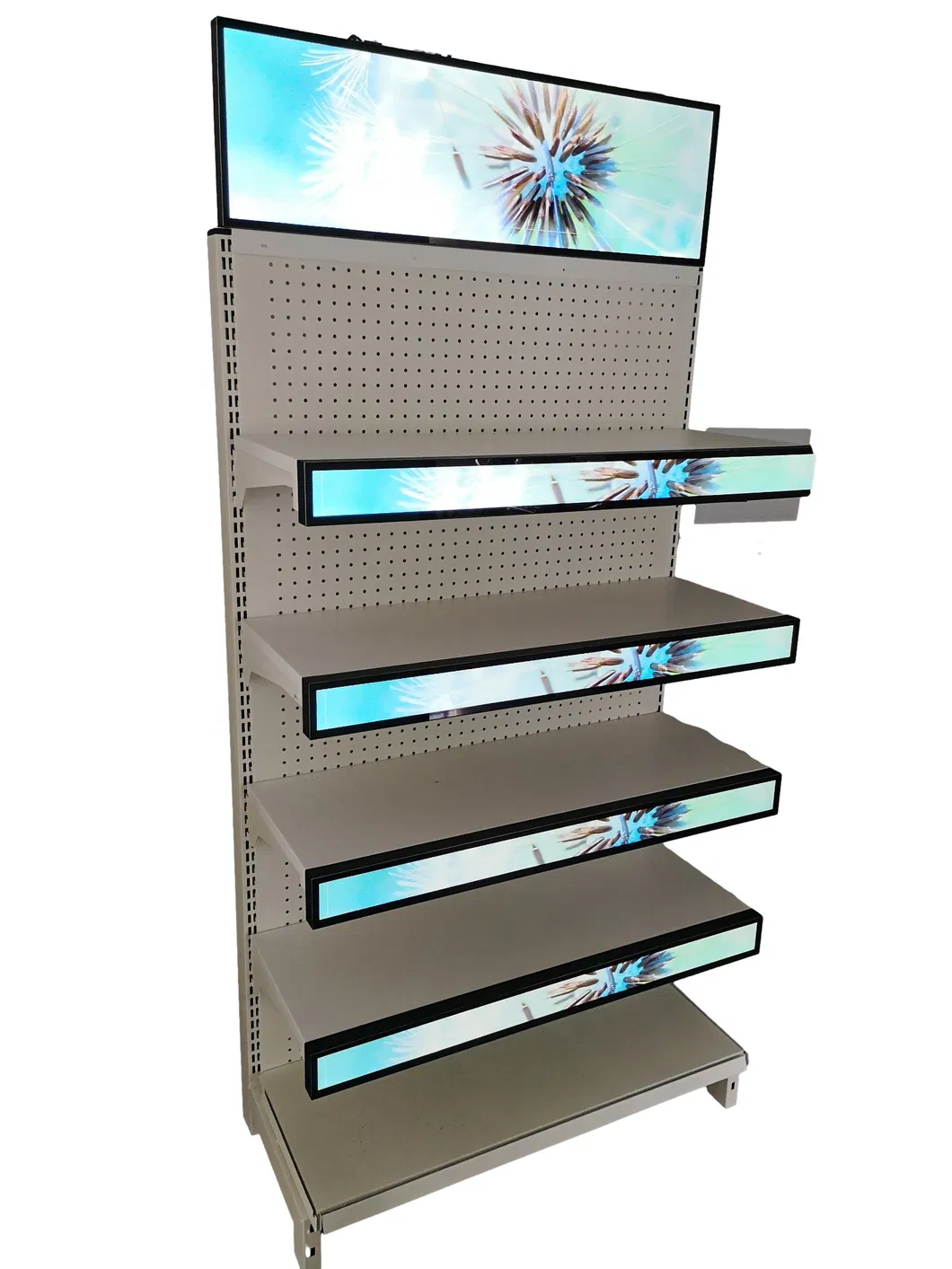 Commercial 600mm Strip Screen Ultra Wide Stretched Shelf Display 14 LcdSLD 24 Inch Store Cosmetic Retail Wine Gondola LED/LCD Shelf Digital Display