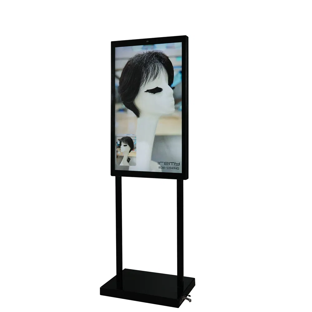 Factory Price New Design 32 Inch Double-Sided Rechargeable Plug-in Lithium-Ion Batterie Portable Android Kiosk