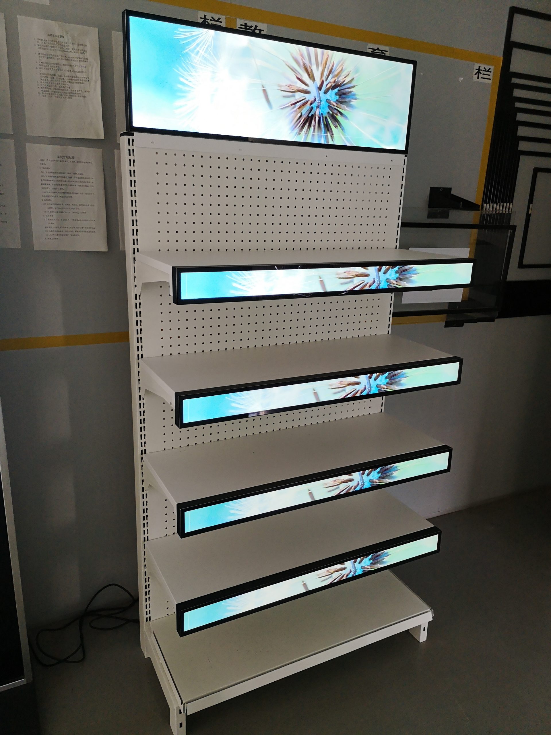 1200mm Commercial Shelf Screen Display – Ultra-Wide Stretched LCD Bar for Retail Integration