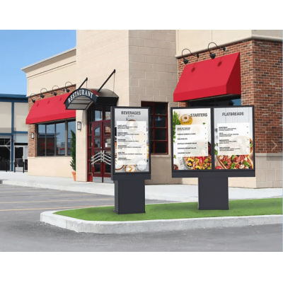 55 Inch Dual Screens Outdoor Self-ordering Touchscreen Kiosk